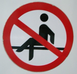 no sitting